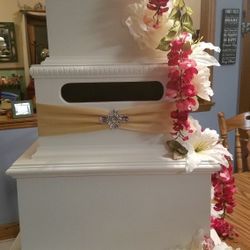 Stunning Wood Wedding Envelope Box .  