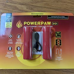 NWT Rechargeable PowerPaw 501 Red Hand Warmers 2 pack