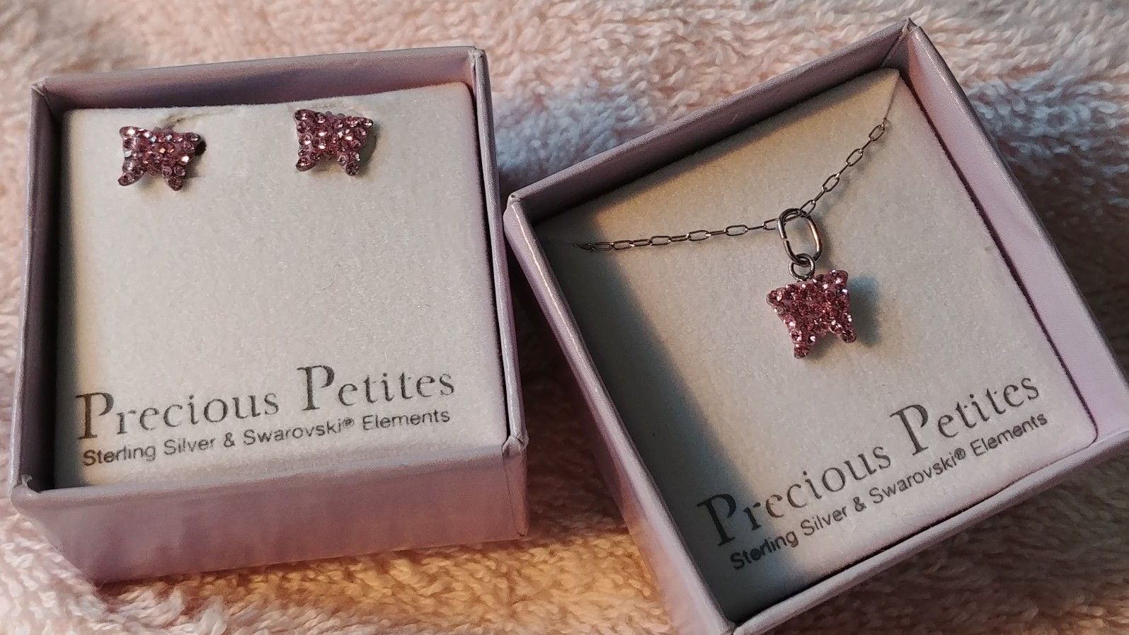 "Precious Petites" Sterling Silver Butterfly Necklace and Earring Set #356