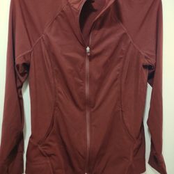 Tangerine Burgundy Ladies Large Dri-Fit Running Jacket