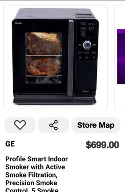 Profile smart  indoor smoker with active  smoke filtration,  precision smoke control, 5 smoke settings  wood pellet