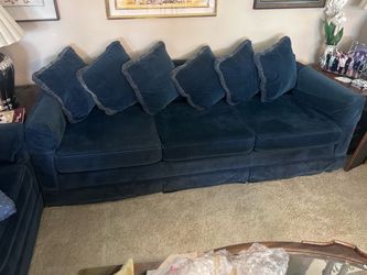 Large blue couch