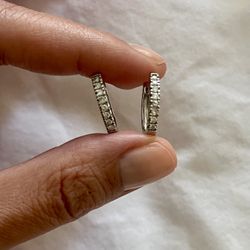 Diamond Hoop Earrings 