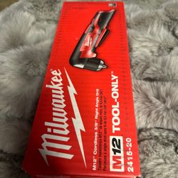 Milwaukee 2415-20 M12 12-Volt 3/8-Inch Cordless Right Angle Drill/Driver