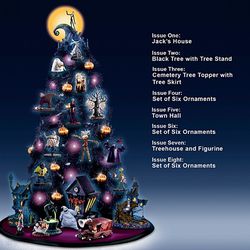 LIMITED EDITION Bradford Exchange Nightmare Before Christmas Tabletop Tree Collection