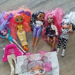 Lol Dolls With Tote Bag And Extra Clothes