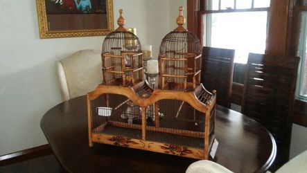 Double Vintage Bird Cage with extra stuff