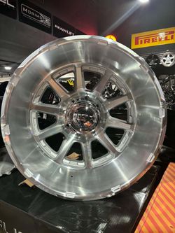 SET OF WHEELS 24X8.5 8X200 GLOSS SILVER MACHINED FACE - WHEELS - TIRES - PACKAGES- CHECK PRICE