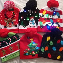 Christmas beanie with led lights