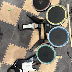 Rockband Drums And Guitar Set For Xbox One