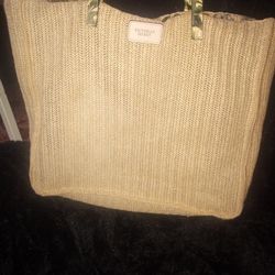 Straw Victorias Secret Tote Bag