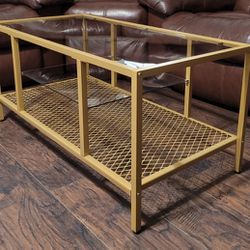 Gold Coffee Table, Glass Coffee Table 3 Tier
