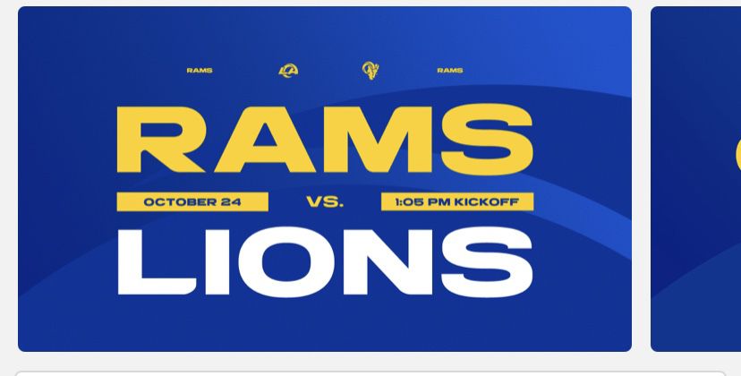 Rams vs Lions 
