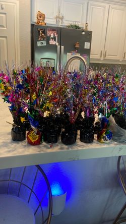 Party balloon weights/card holder