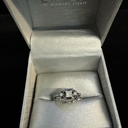 10KT Wedding Set Princess Cut