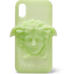 Versace - Glow-In-The-Dark Logo-Appliquéd Rubber iPhone XS Case - Men - White