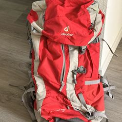 Deuter Futura Pro 42 Hiking Backpack - Red/Grey