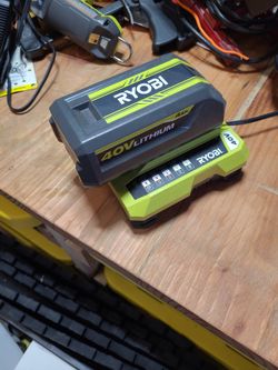 40v 4Ah Ryobi battery and charger