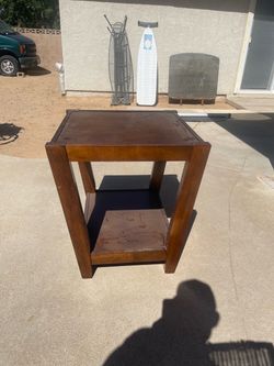 Wood end and or side table 25” tall 24”long 23” wide