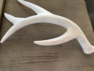 Cabin Rustic Carved Wood Faux Antlers