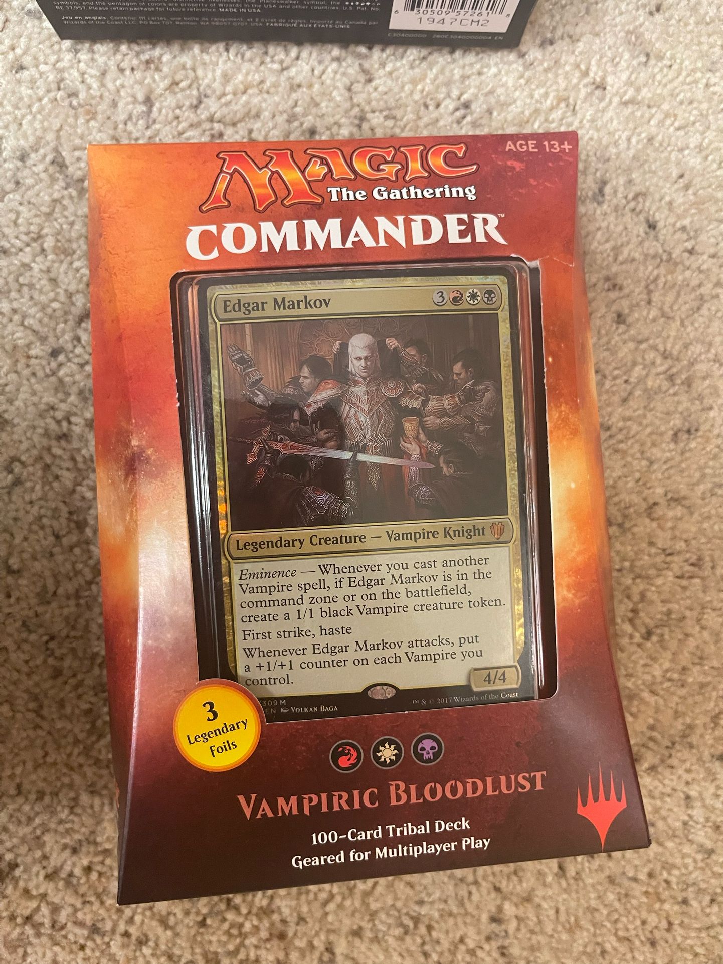 Magic The Gathering (MTG) 2017 Commander Precon Vampiric Bloodlust