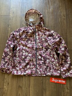 Stussy Floral Nylon Beach Shell Jacket Maroon Size Medium