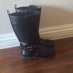 Girls Black Boots Size 12