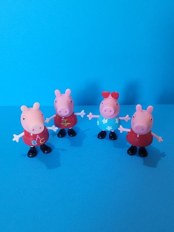 Peppa Pig Toys: Peppa Pig figure, from the Peppa's Fun Friends LOT OF 4.