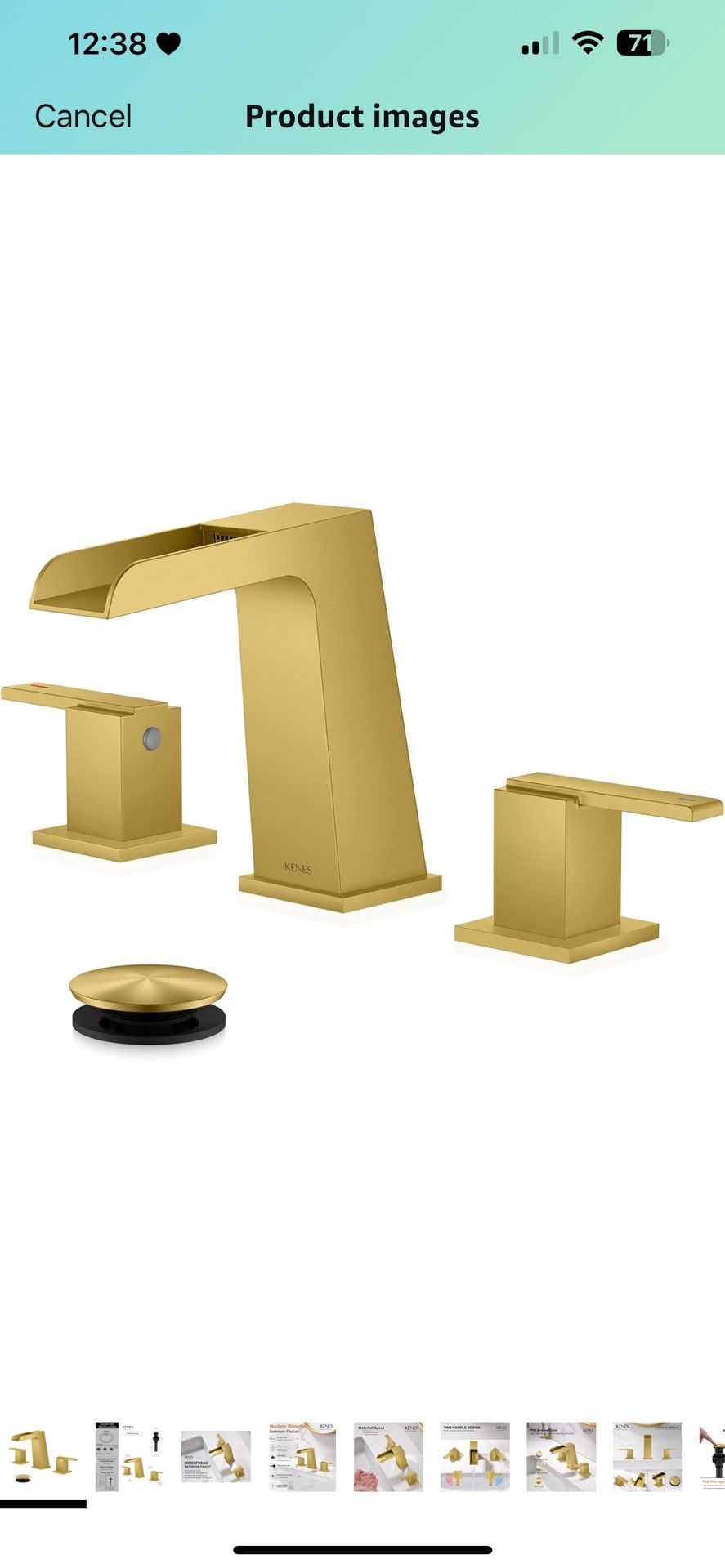 KENES Brushed Gold Waterfall