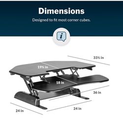 Desk  Varidesk Cube Corner 36