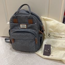 Ruvalino diaper backpack- grey color