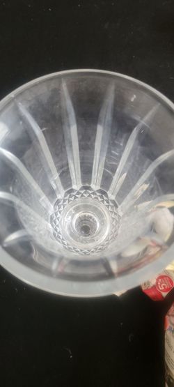 Vintage lead Crystal candle votive holder