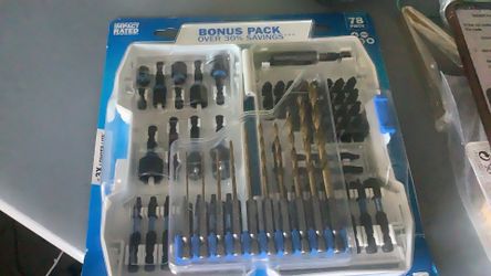Hart 78 piece Impact Driver and Hex Shank Titanium Drill Bit Set