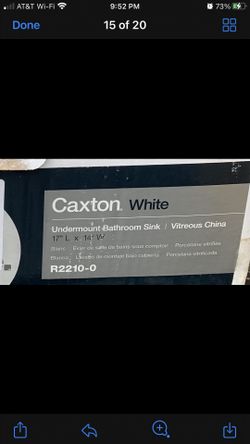 KOHLER - CAXTON   UNDER-MOUNT BATHROOM SINK 