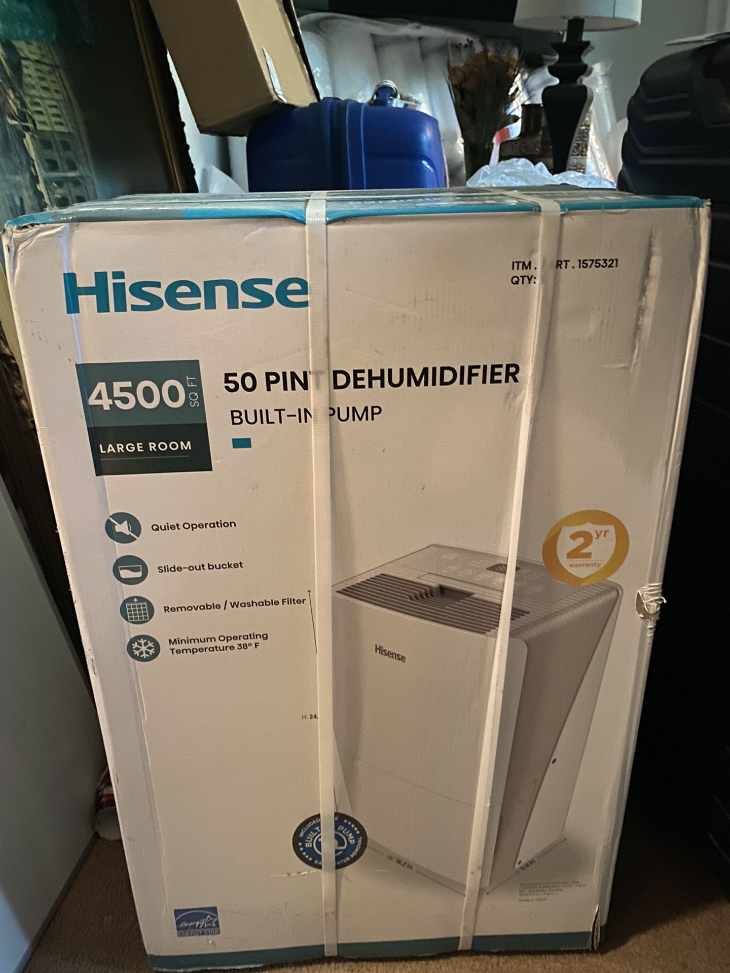 Hisense Dehumidifier 50pint Brand New 4500 Sqft