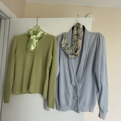 Women’s Cashmere Jacket And Sweater Size M-L. Exellent Condition. $10 Each