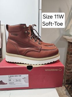 Wolverine Soft Toe Work Boots Size 11w