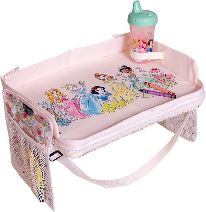 Disney Baby by J.L. Childress 3-in-1 Travel Tray & iPad Tablet Holder - Car Seat Lap Tray for Toddlers, Kids - Use on Airplanes, Road Trips, Lap Desk