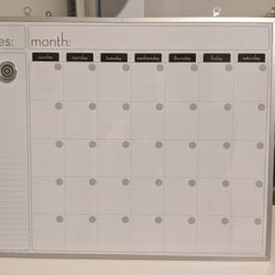 Dry Erase  Calendar Board
