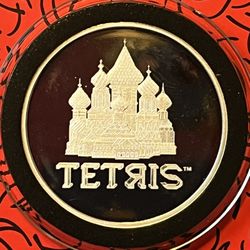 1 Oz Silver BU 2021 TETRIS  Coin, Encapsulated