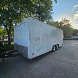 Trailer 8x18 "2006" Obviously Used, But Pulls Great No Leaks 6ft Height Interior Clean "Documentation In Hand. READ DESCRIPTION FIRST, LEA PRIMERO. 