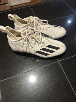 White Adizero Football cleats
