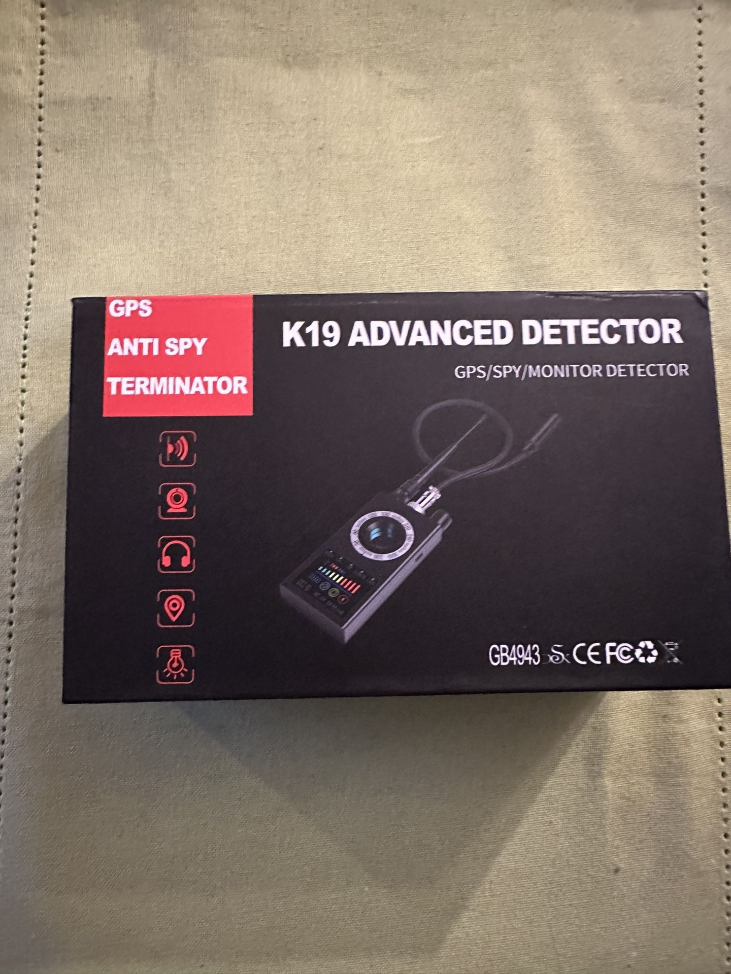 BRAND NEW LONOVE K19 ADVANCED ANTI SPY DETECTOR GPS/SPY/MONITOR DETECTOR #GB4943