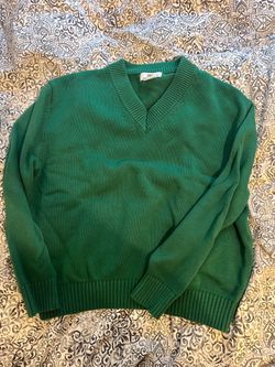 Green Zara V-Neck Sweater