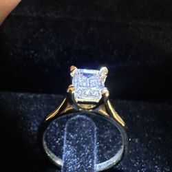 Lad Grown Emerald Cut Wedding Ring 