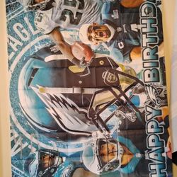 Eagles Happy Birthday Banner 3.5 x 5 Ft New 
