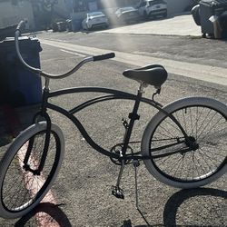 Cruiser Beach Bike Black,white, Gray Frame