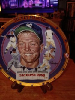 Mickey Mantle Commerative Plate