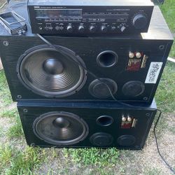 Receiver Yamaha And Two Speakers 12s Acoustic Studio
