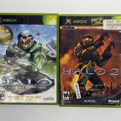 Xbox Halo 1 & Halo 2 – Complete in Box (CIB)